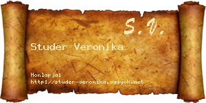 Studer Veronika névjegykártya